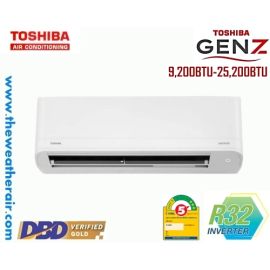 แอร์ Toshiba ติดผนังอินเวอร์เตอร์ (INVERTER Wall Type) เบอร์ 5 น้ำยา R32 รุ่น GEN Z ขนาด 9,000BTU-25,200BTU