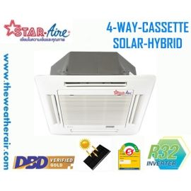 แอร์ Star Aire โซล่าเซลล์ สี่ทิศทางอินเวอร์เตอร์ (INVERTER Solar Cell Hybrid 4 Way Cassette Type) น้ำยา R32 รุ่น CR-IV/DCM-IV ขนาด 12,000BTU-37,000BTU